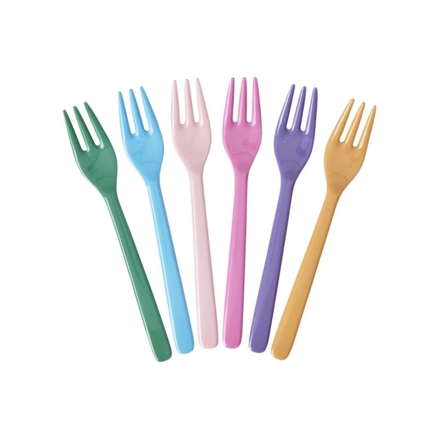 Rice by Rice Colourful Melamine Forks/Set of 6