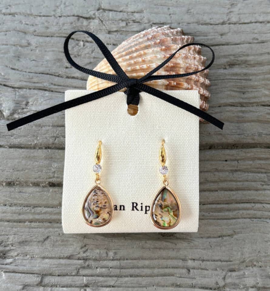 Ocean Ripples Abalone Earring 806