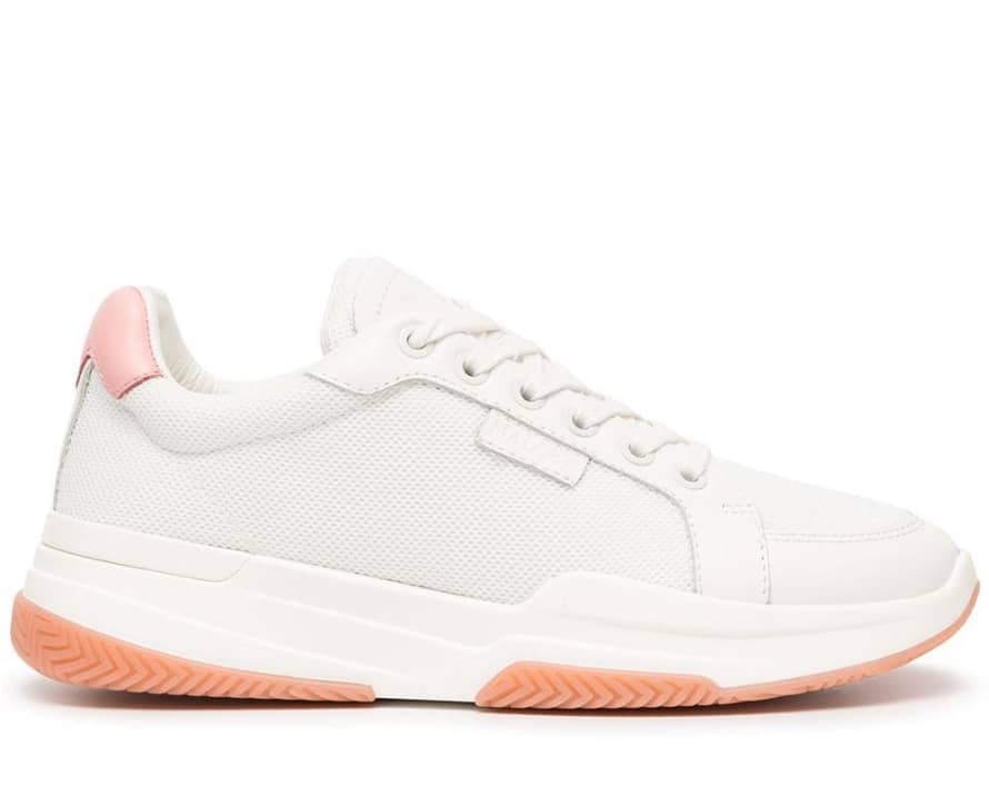 Mallet White and Pink Kingsland Low Top Sneakers