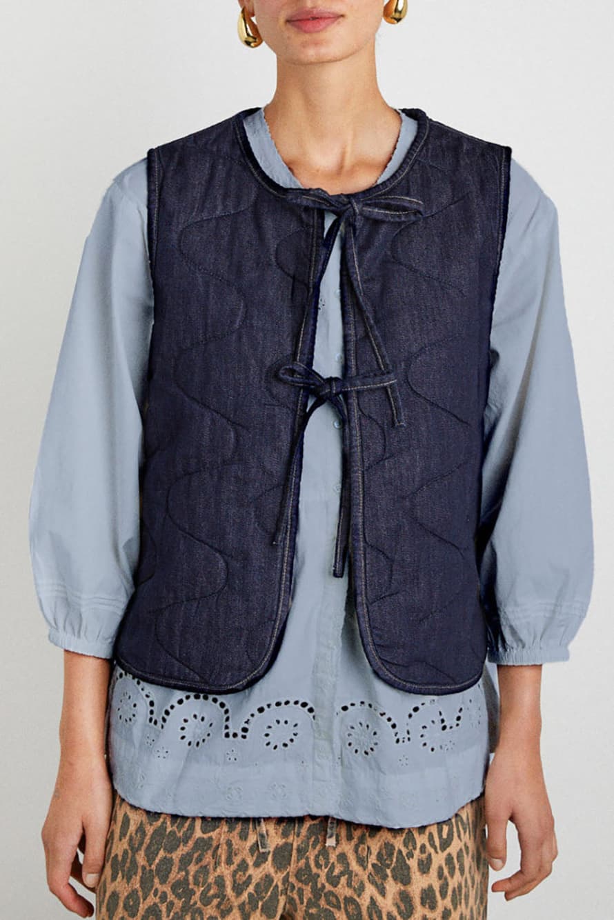 Damson Madder Dark Indigo Denim Tilly Gilet