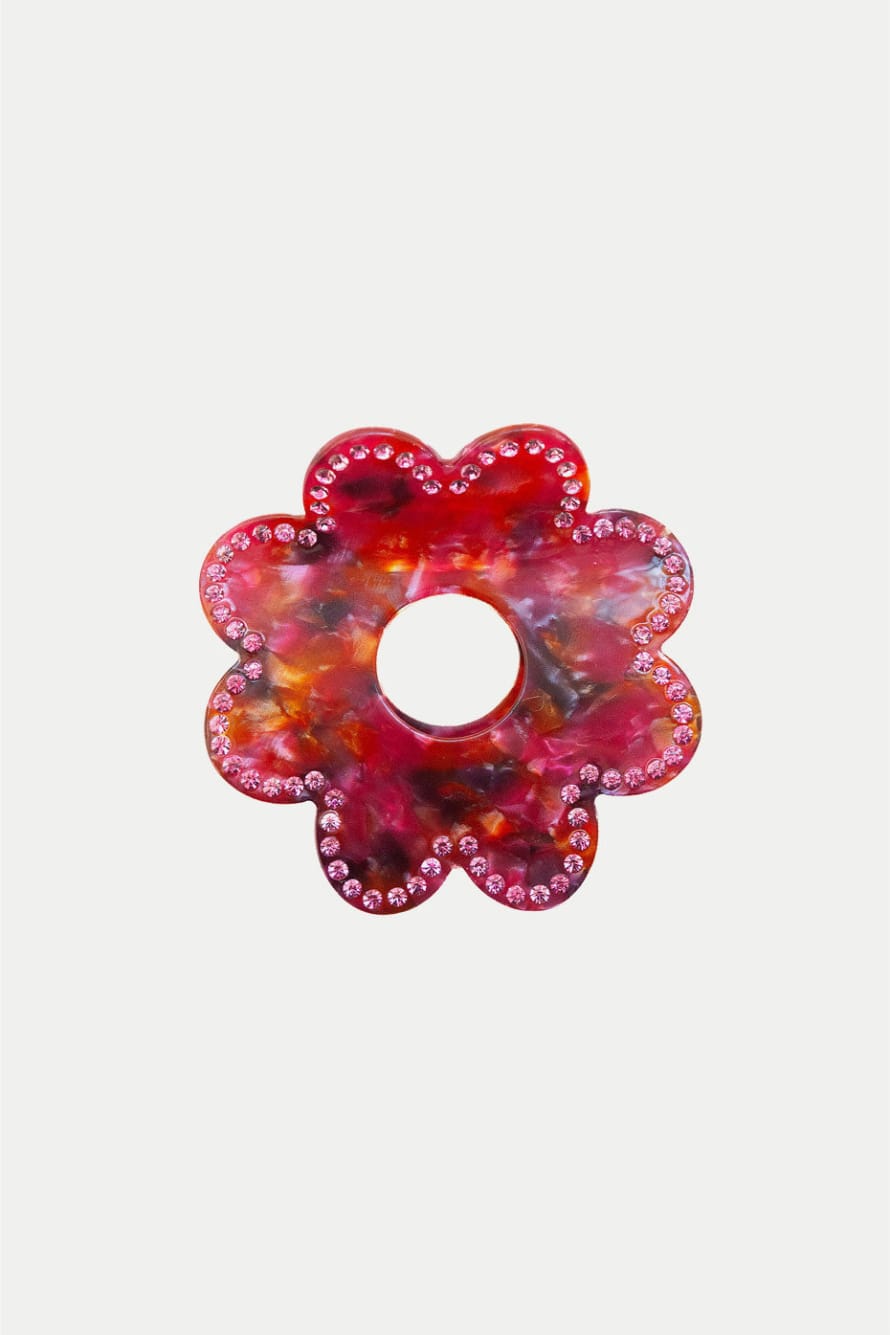 Damson Madder Pink Daisy Tort Hairclip