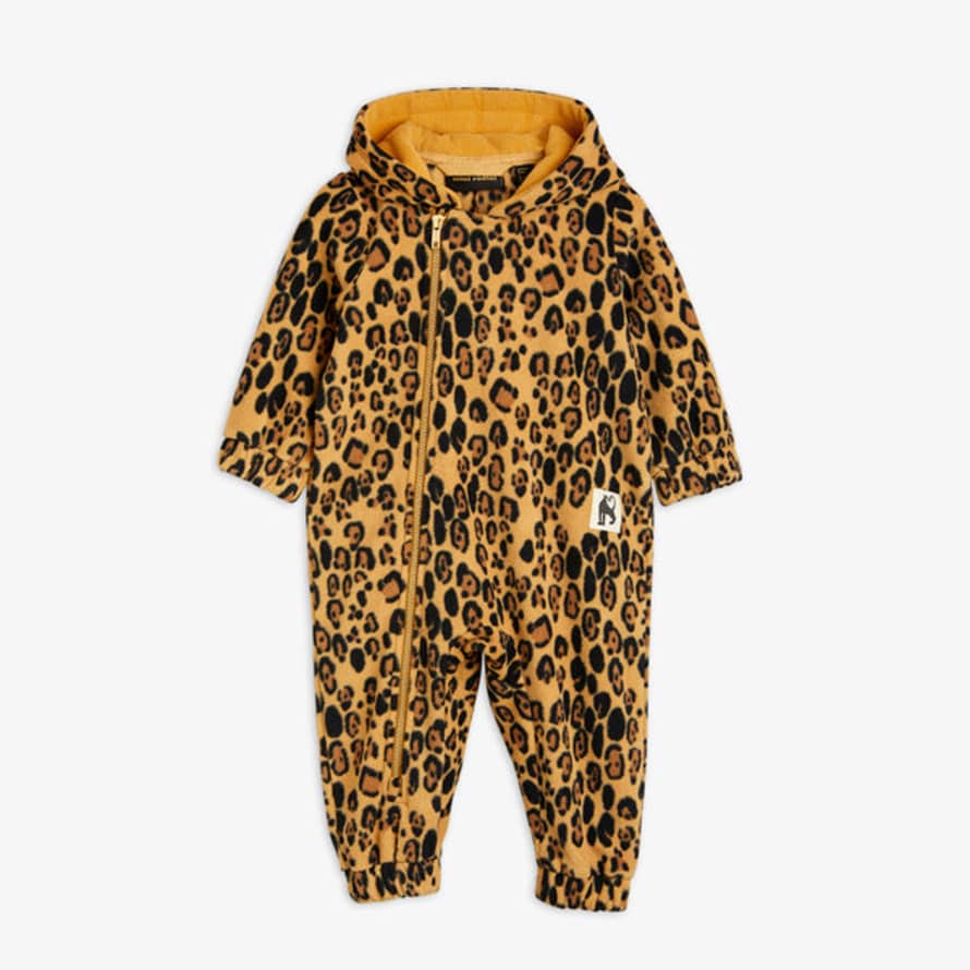 Mini Rodini Leopard Fleece Onesie