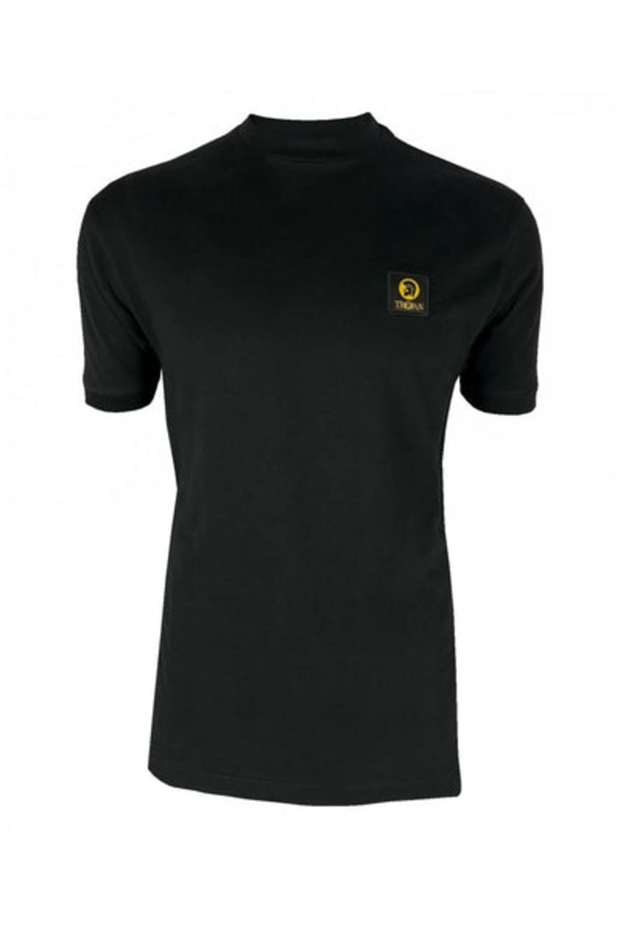 Trojan Badged Plain Tee-black