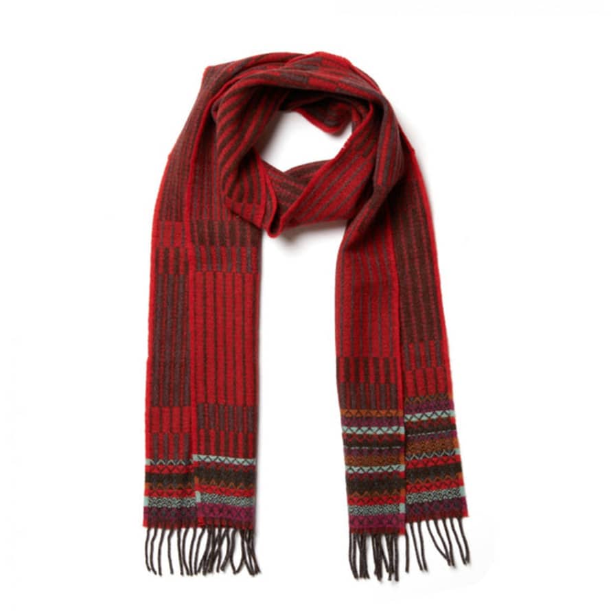 Wallace Sewell Bothy Dahlia Scarf - Red