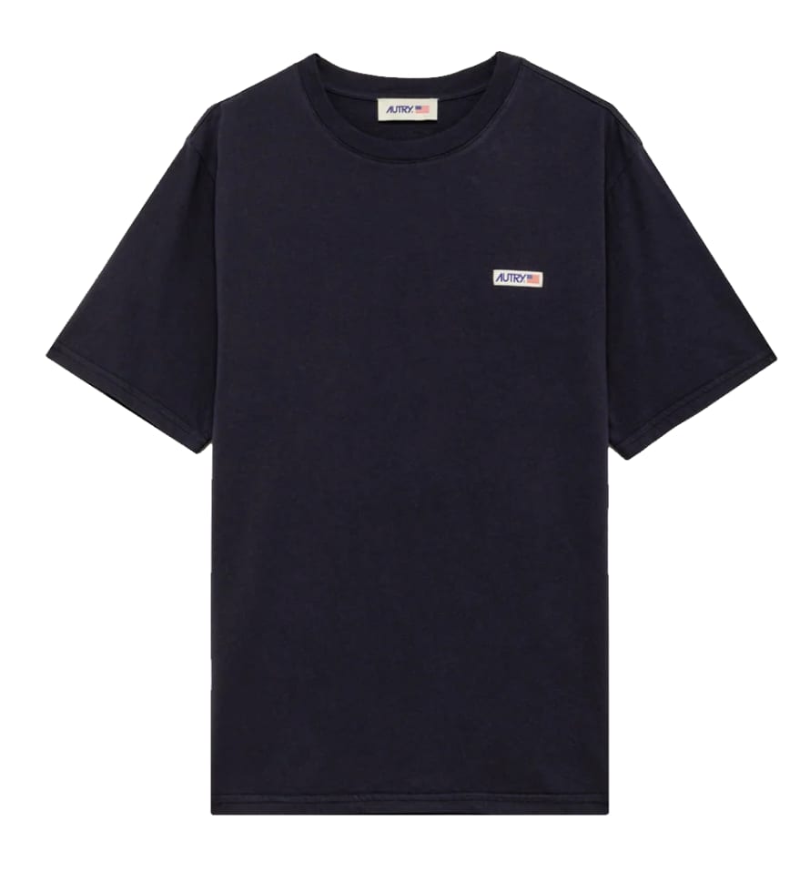 Autry Autry Cotton Label Tee Navy