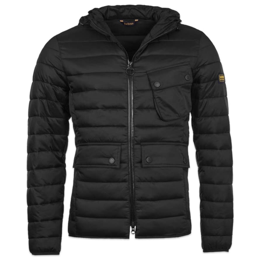 Barbour Ouston Hooded Quilt Jacket - Black