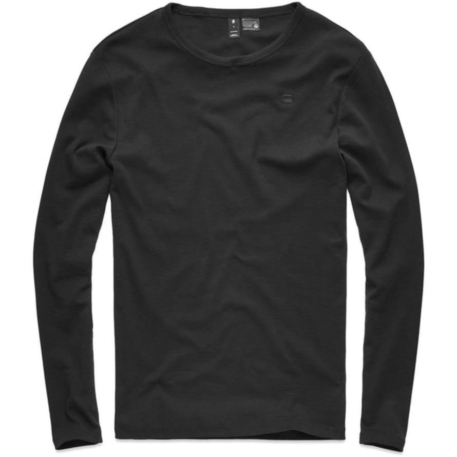 G-Star Raw G-star Base Round Neck Long Sleeve T-shirt - Black