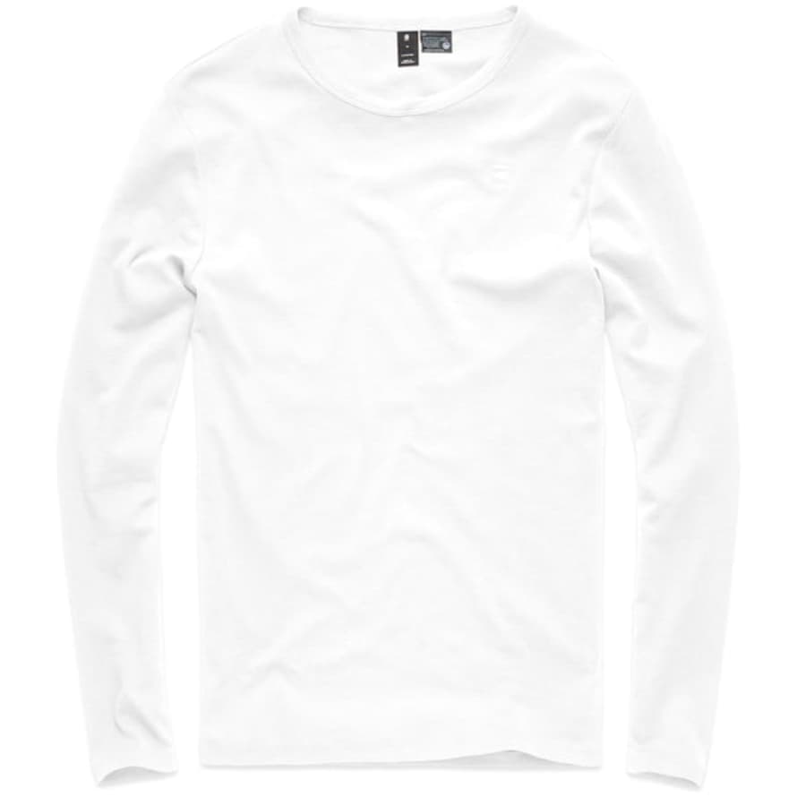 G-Star Raw G-star Base Round Neck Long Sleeve T-shirt - White
