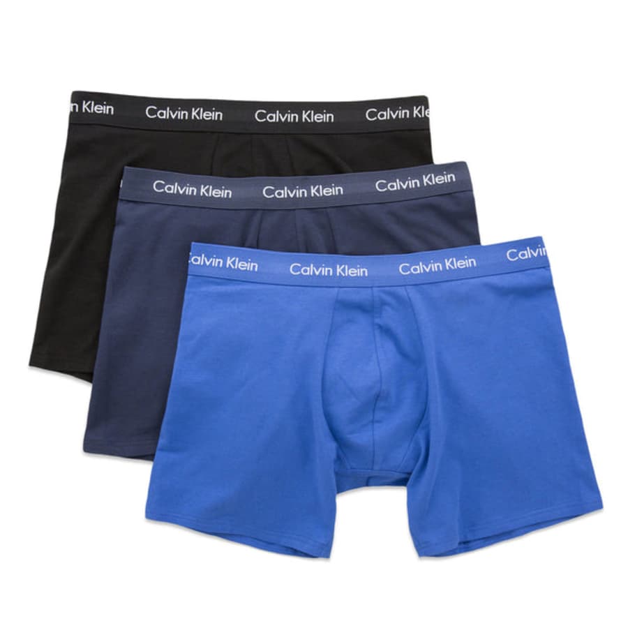 Calvin Klein Cotton Stretch Trunks - Blue/navy/black