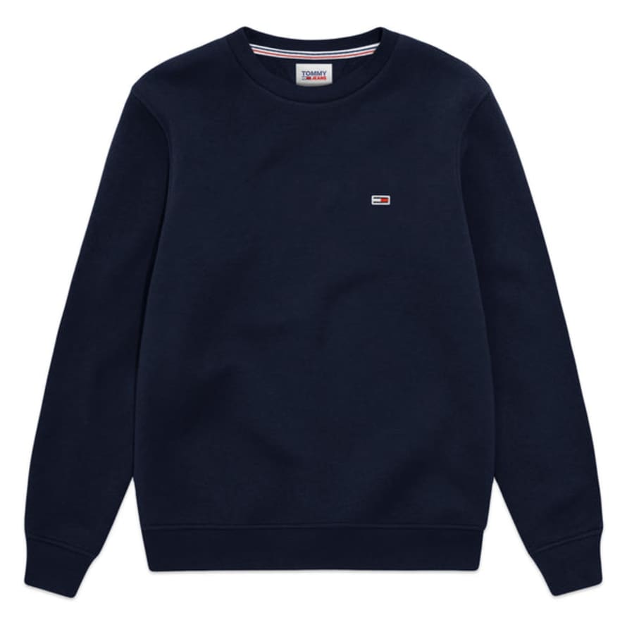 Tommy Hilfiger Tommy Jeans Fleece Flag Crew Sweat - Twilight Navy