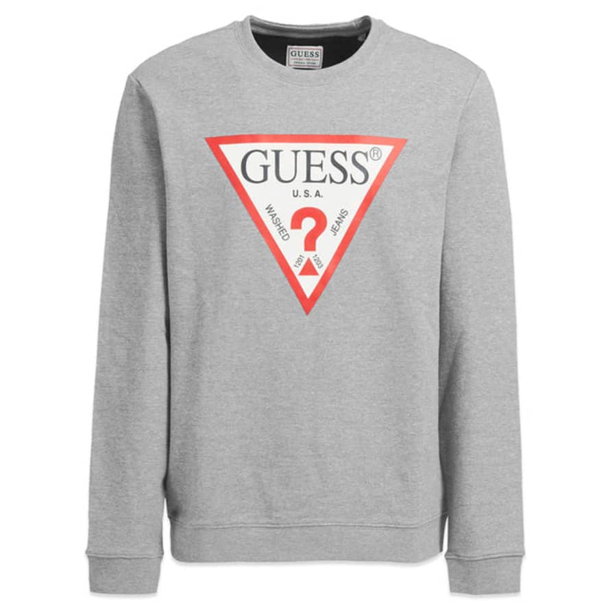 Guess Audley Fleece Crew Sweat - Grey