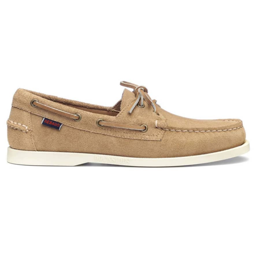 Sebago  Portland Fleshout Boat Shoe - Beige Camel