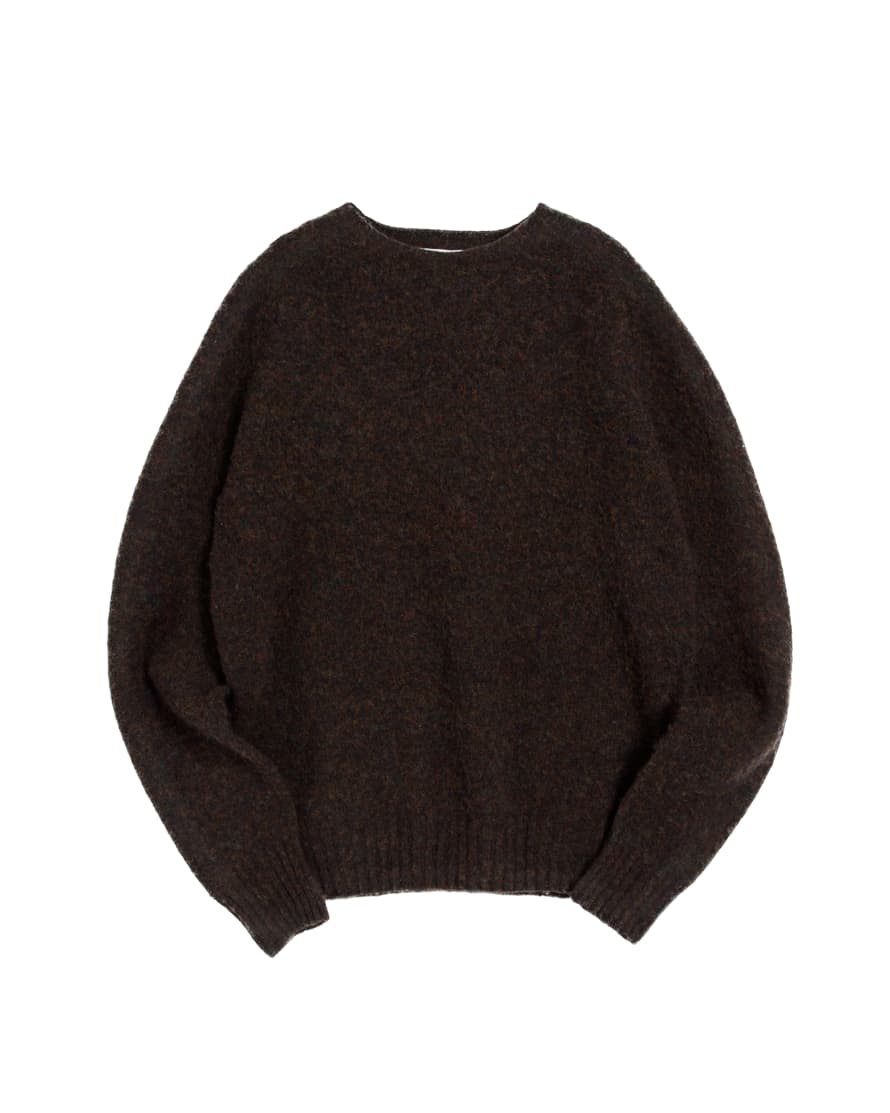 YMC Suedehead Crew Knit - Brown