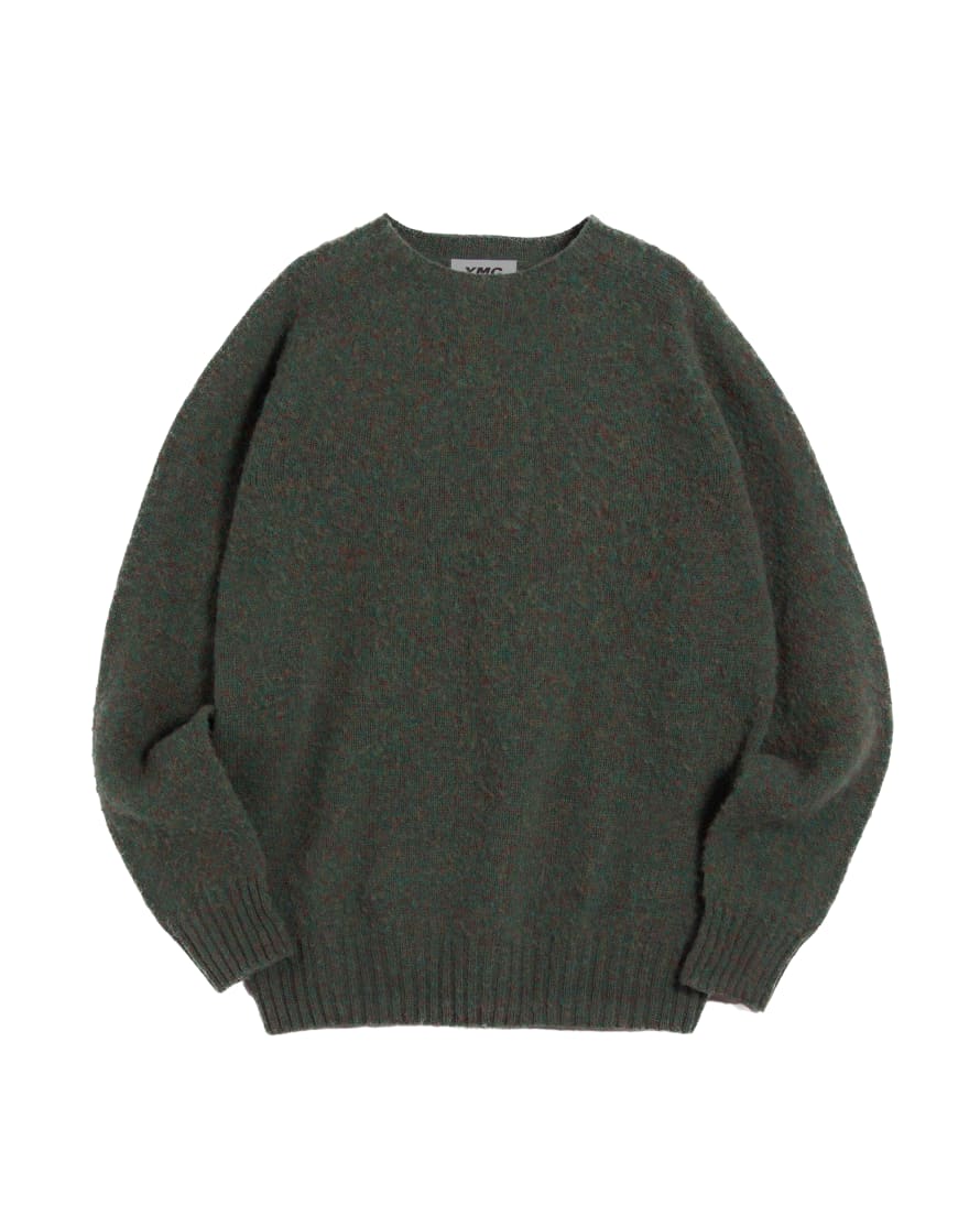 YMC Suedehead Crew Knit - Green