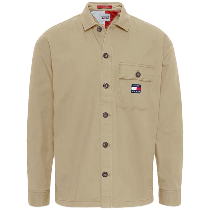 Tommy Hilfiger Tommy Jeans Solid Transitional Cotton Overshirt - Trench