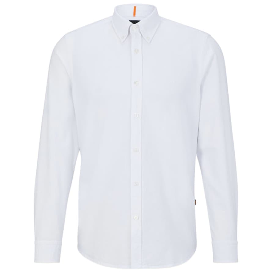 Boss Rickert Oxford Regular Fit Shirt - White