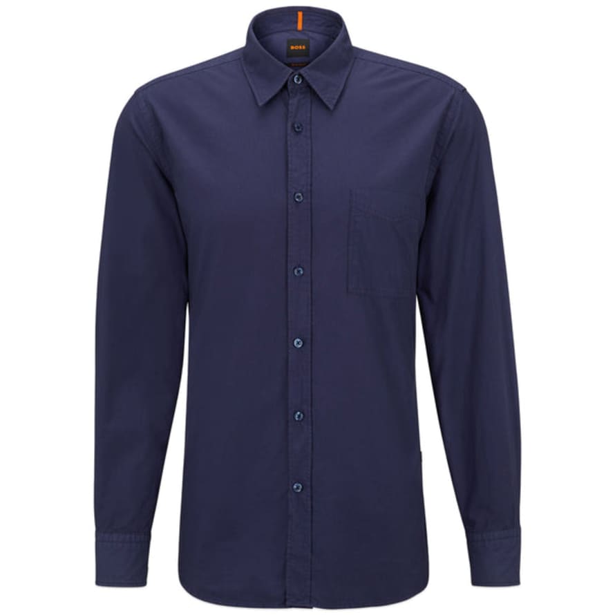 Boss Relegant 6 Poplin Ls Shirt - Navy