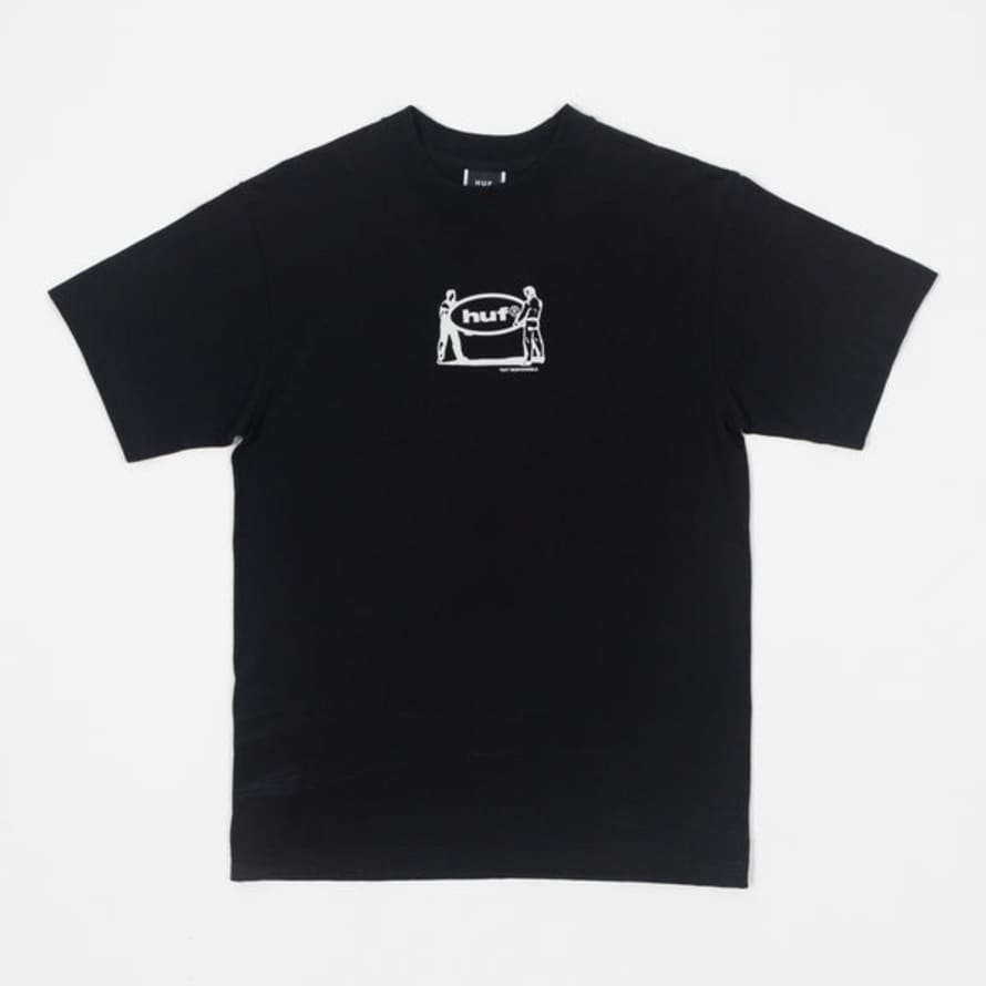 HUF Relocation Graphic T-shirt in Black