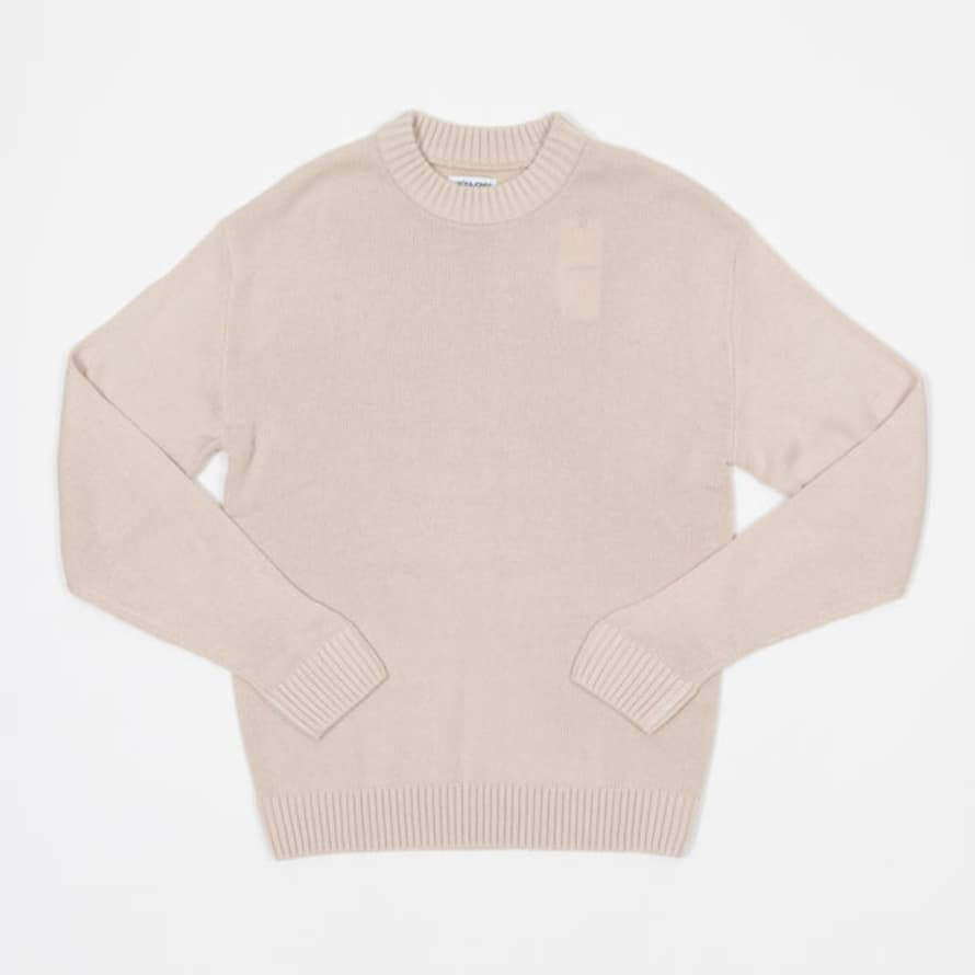 Jack & Jones Crew Neck Knitted Pullover in Beige