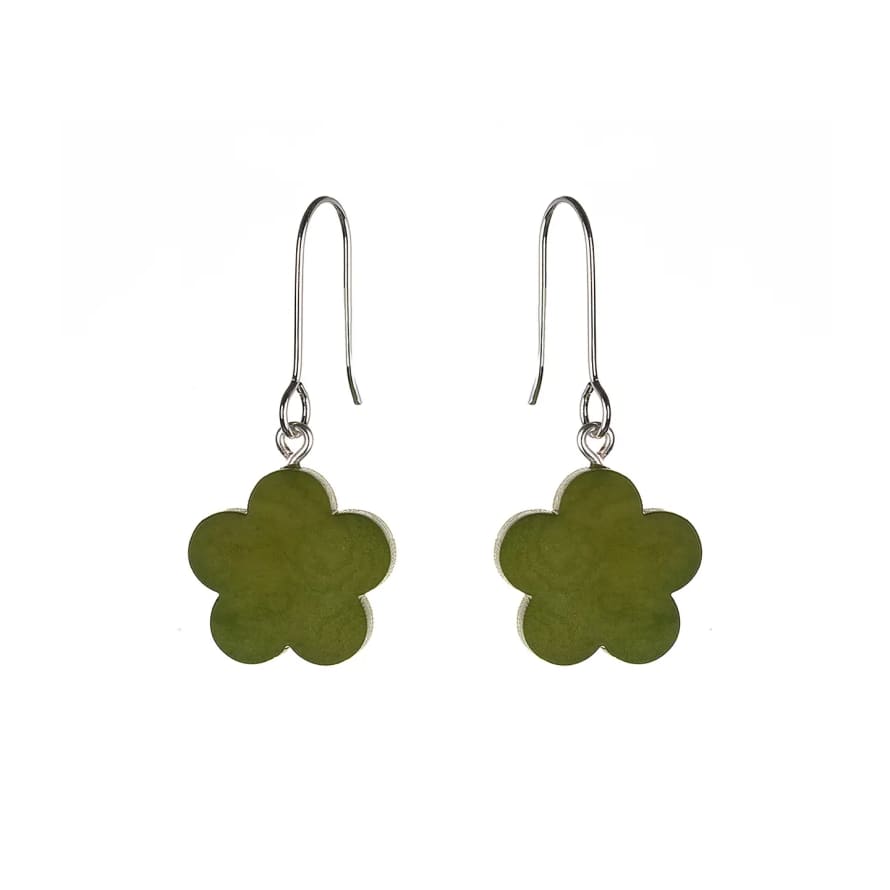 Just Trade  Bloom Green Earrings