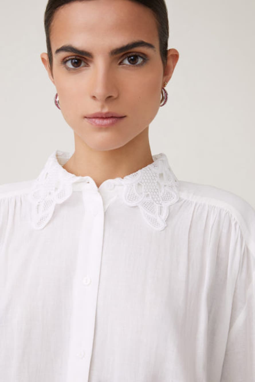 SUNCOO White Leyla Blouse