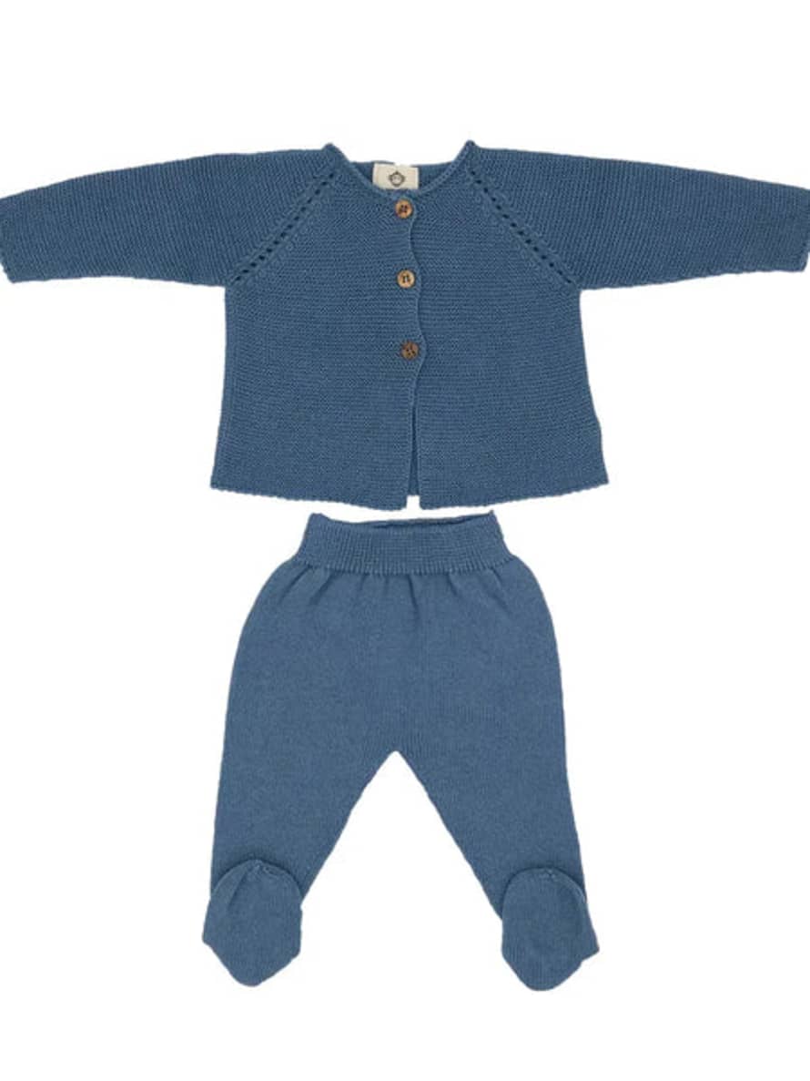 Micu Micu Jeans Blue Baby 2 Piece Outfit - Organic Cotton - 3-6 Months