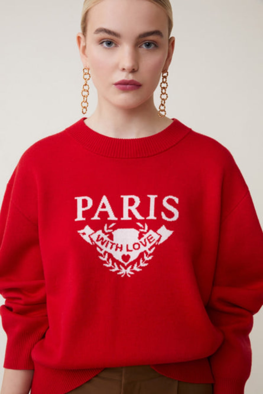 SUNCOO Red Pikilo Paris Top