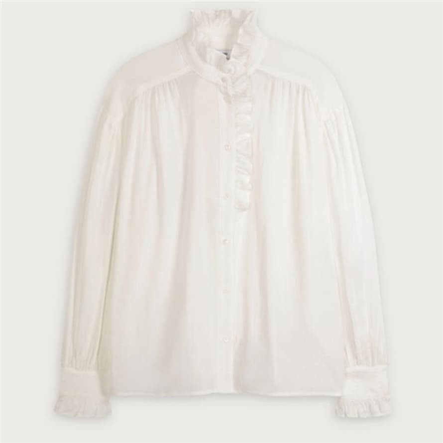 SUNCOO White Lamour Blouse