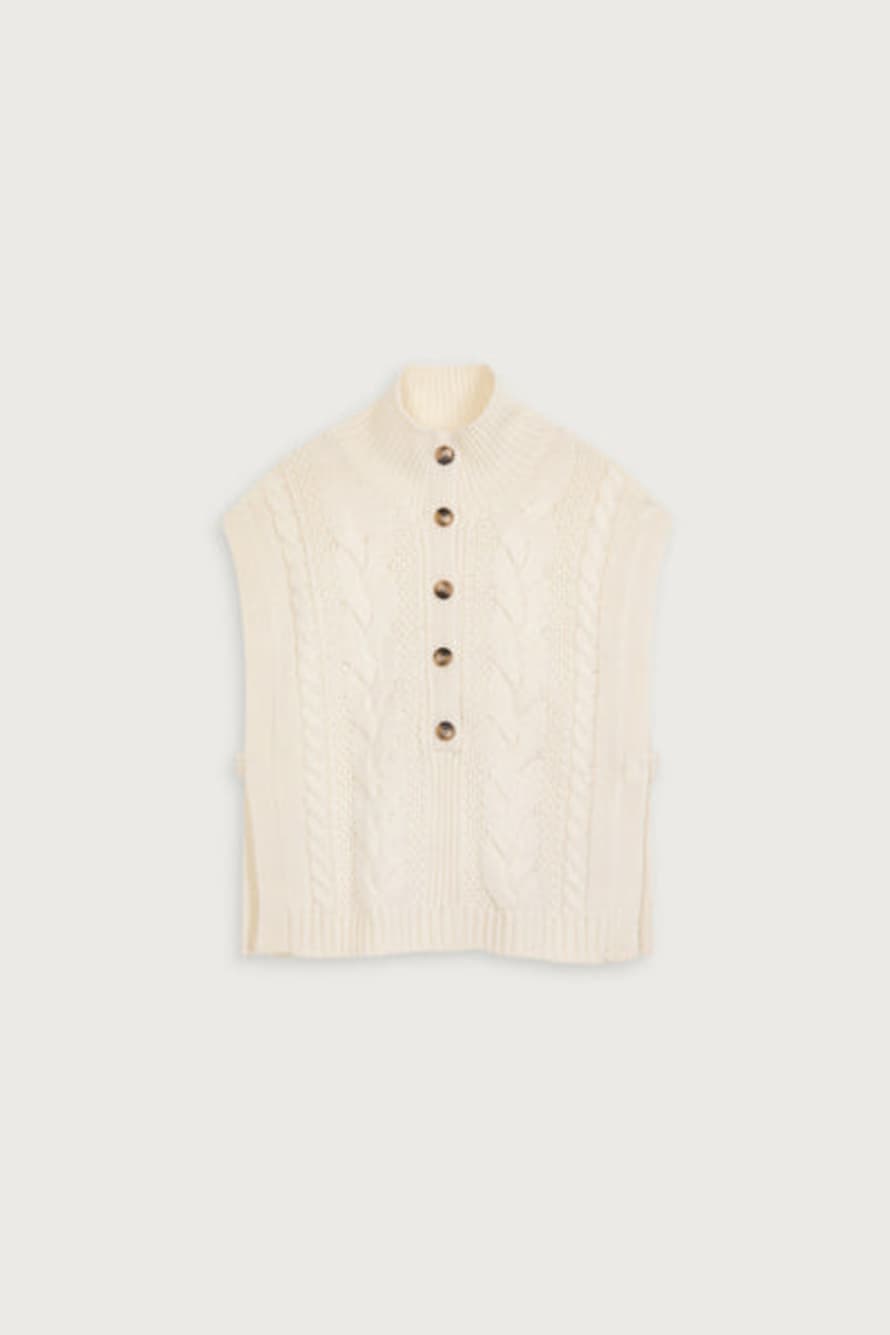 SUNCOO White Plagny Cable Sleeveless Knit