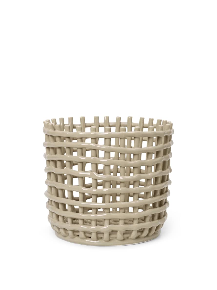 Ferm Living Large Cashmere Ceramic Basket