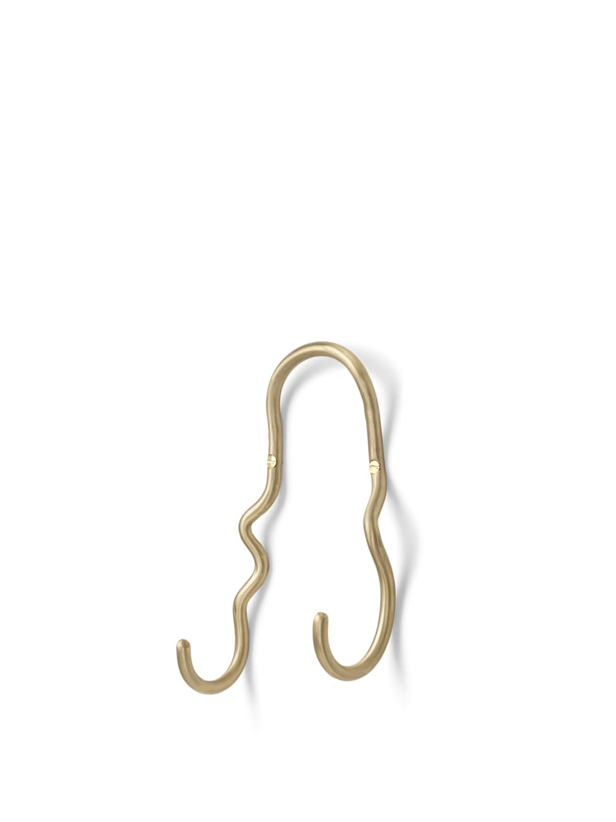 Ferm Living Brass Curvature Decorative Double Hook