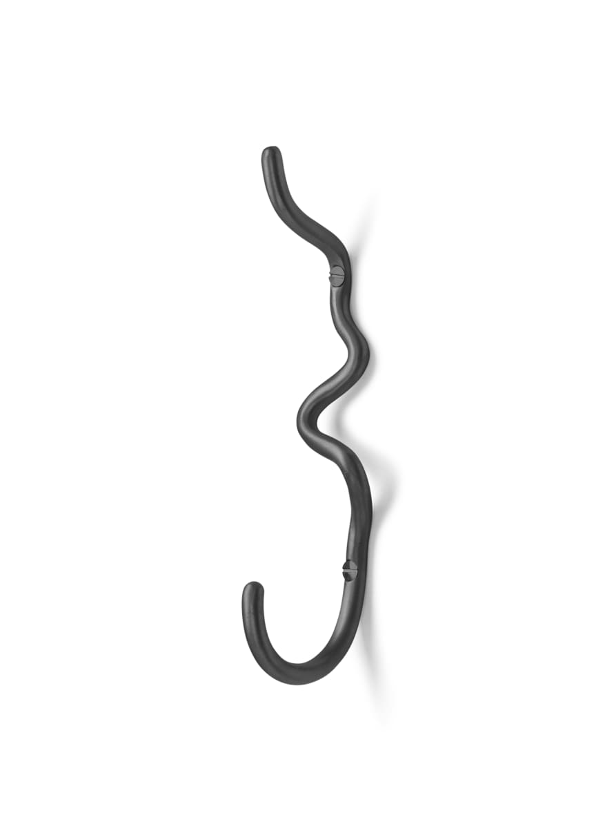 Ferm Living Black Brass Curvature Decorative Hook