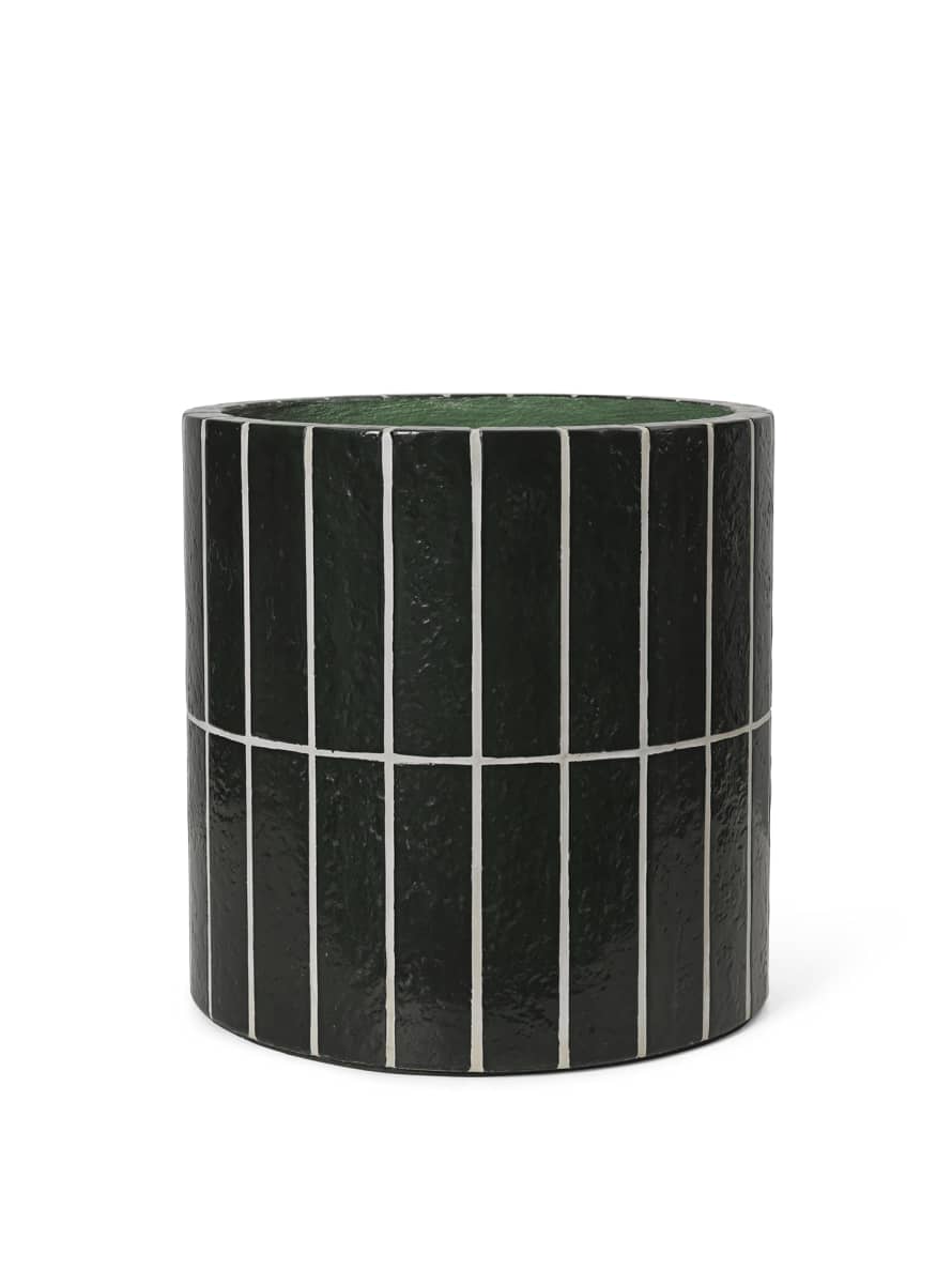 Ferm Living Dark Green Pillar Plant Pot