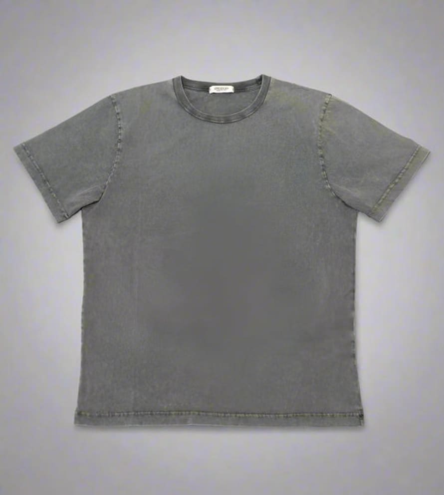 Crossley Hunt Man S-s T-shirt Grey Heavy Washed