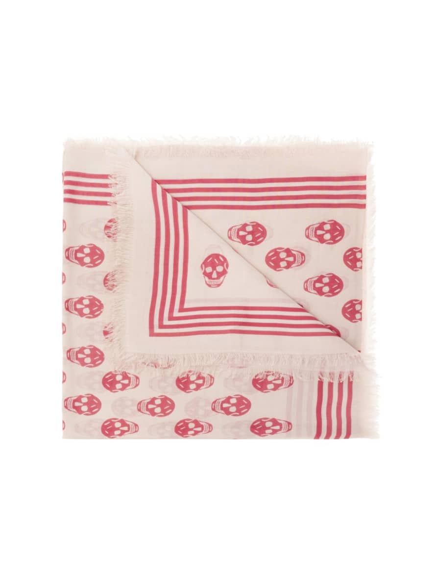 Alexander McQueen  Biker Skull Logo Scarf