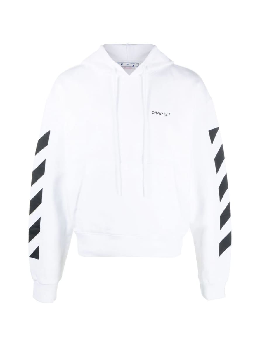 Off White Diagonal Helvetica Logo Oversize Hoodie