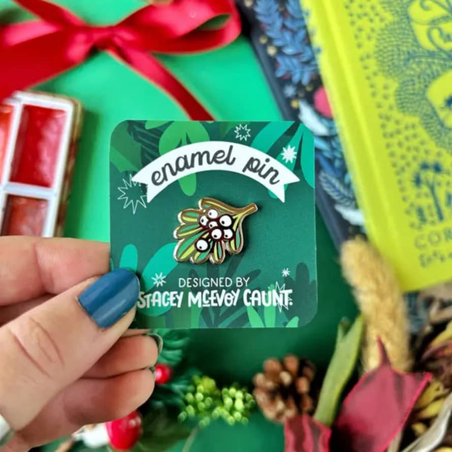 Stacey McEvoy Caunt Mistletoe Enamel Pin