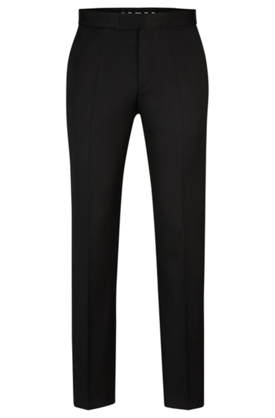 Hugo Boss Boss - H-genius-tux Tuxedo Trousers In Virgin-wool In Black 50469186 001