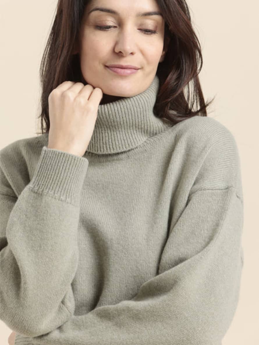 Mat De Misaine Tiscali Poloneck Jumper Pale Sage