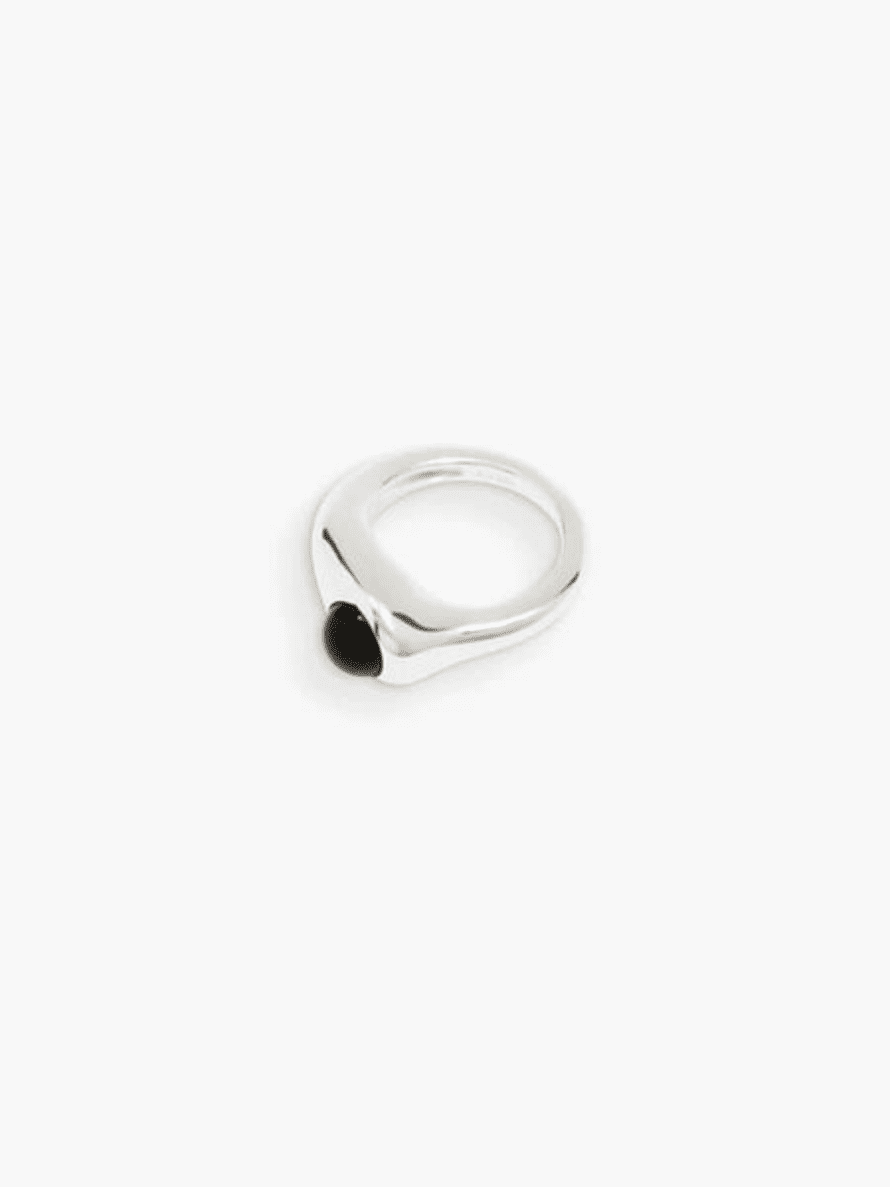 Ragbag Dualism Black Onyx Ring - Silver