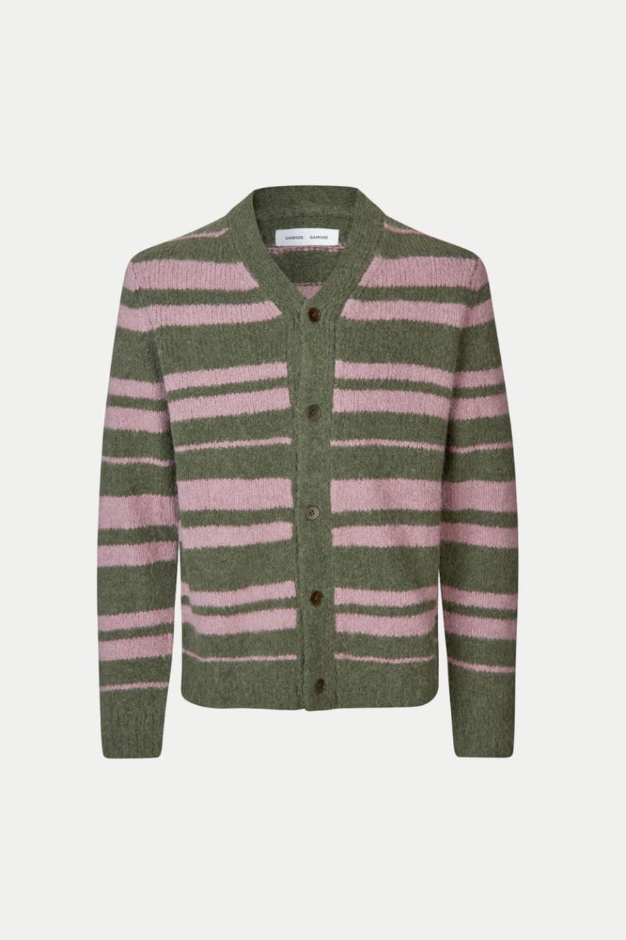  Samsoe Samsoe Forest Night Stripe Saarin Cardigan