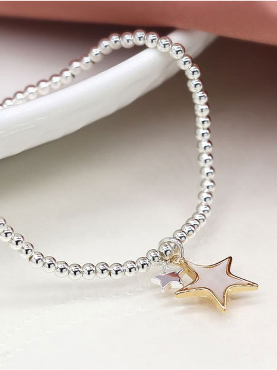 POM Faux Gold And Silver Plated Star Bracelet