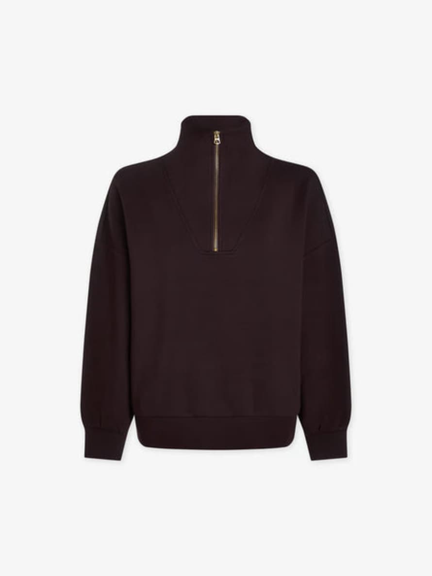 Varley Coffee Bean Hawley Half Zip Sweatshirt