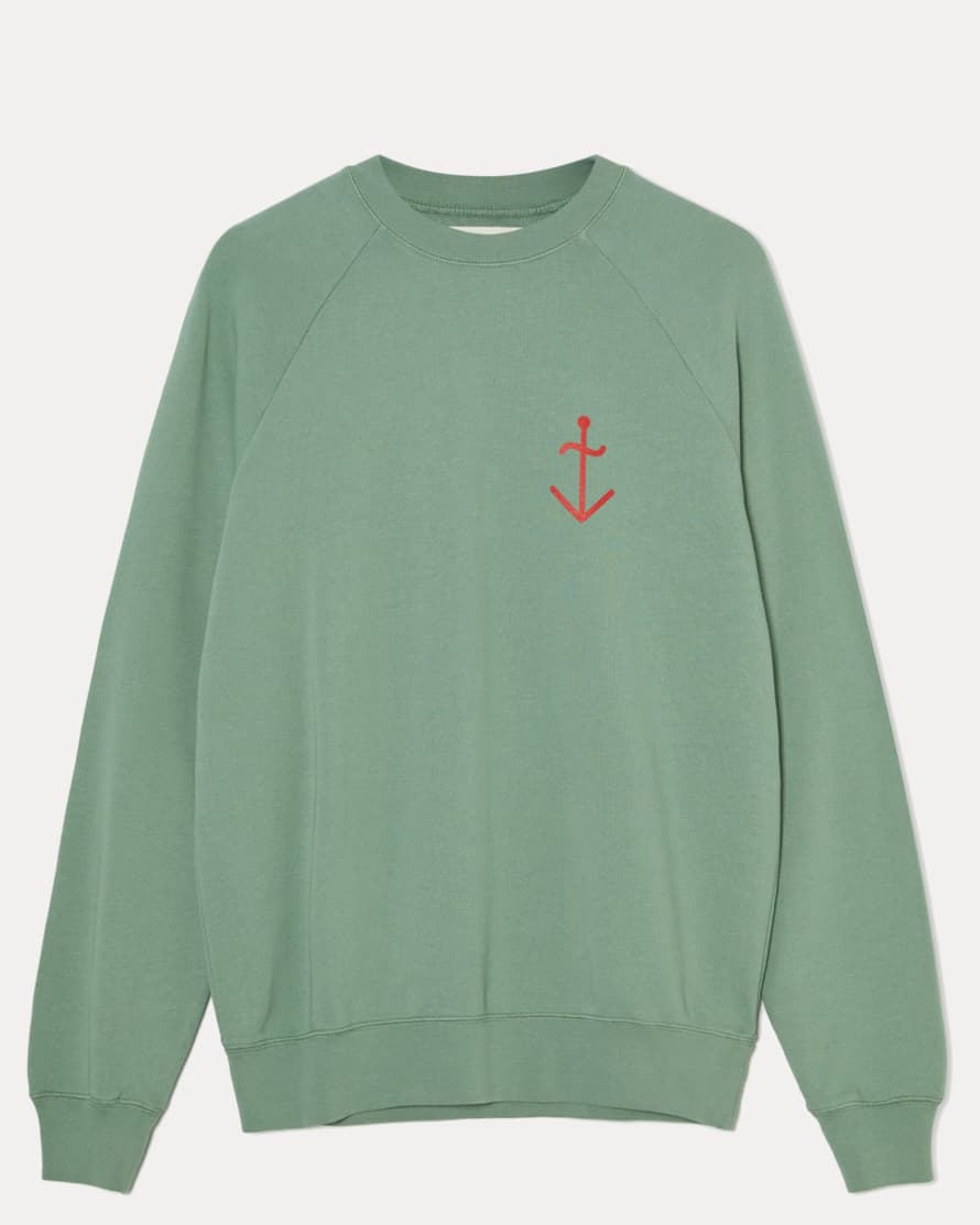 La Paz Sweatshirt Cunha - Coton Bio - Vert Green Bay