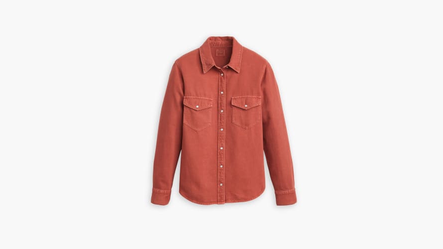 Levi's Camisa Iconic Western Marsala Rojo