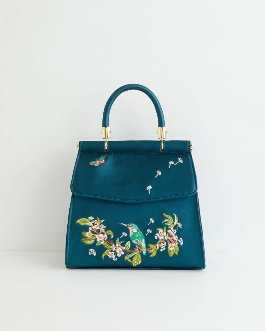 Fable England Morning Song Kingfisher Mini Teal Tote