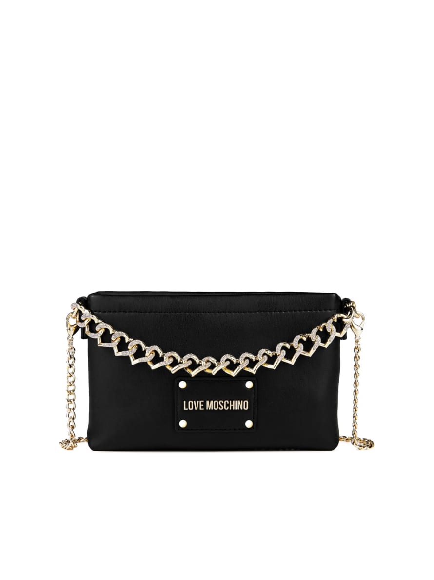 MOSCHINO Logo Plaque Crossbody Bag