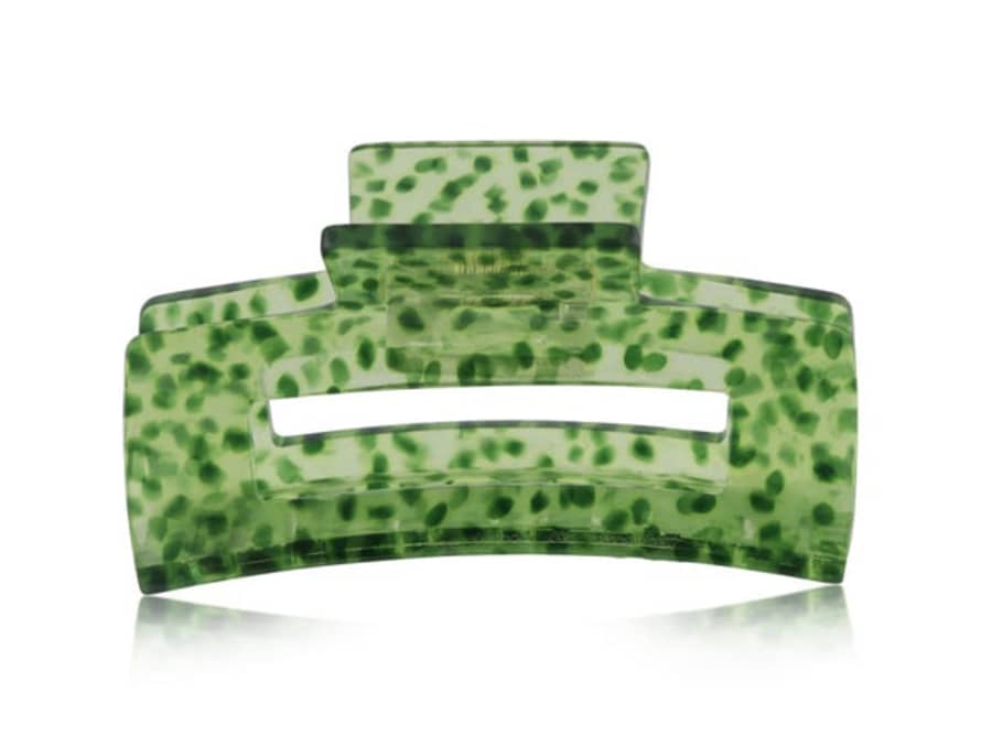 Big Metal Marseille Resin Bulldog Hair Clip - Green