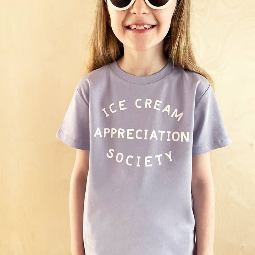 ALPHABETBAGS Ice Cream Appreciation Society - Kid's T-Shirt - Lavender