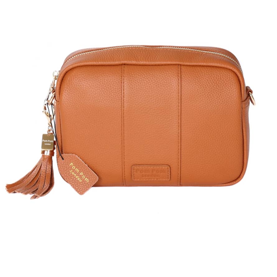 Pom Pom London Pom Pom London City Leather Crossbody Bag - Tan